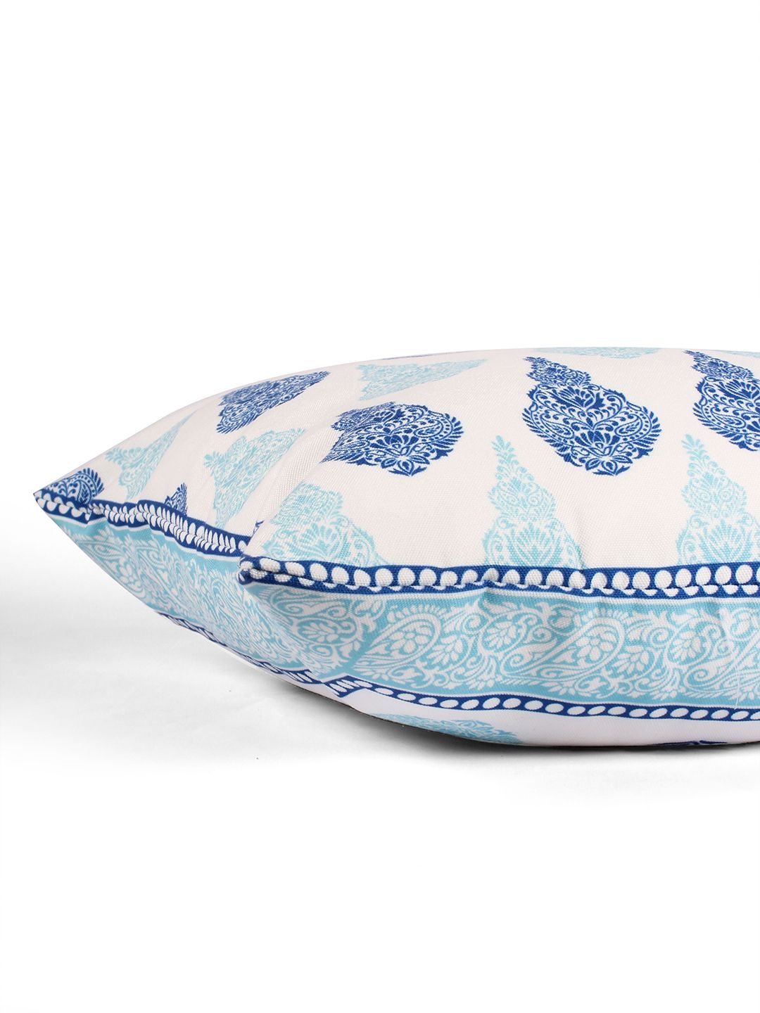 STITCHNEST Blue & White 5 Pieces Ethnic Motifs Square Cushion Covers