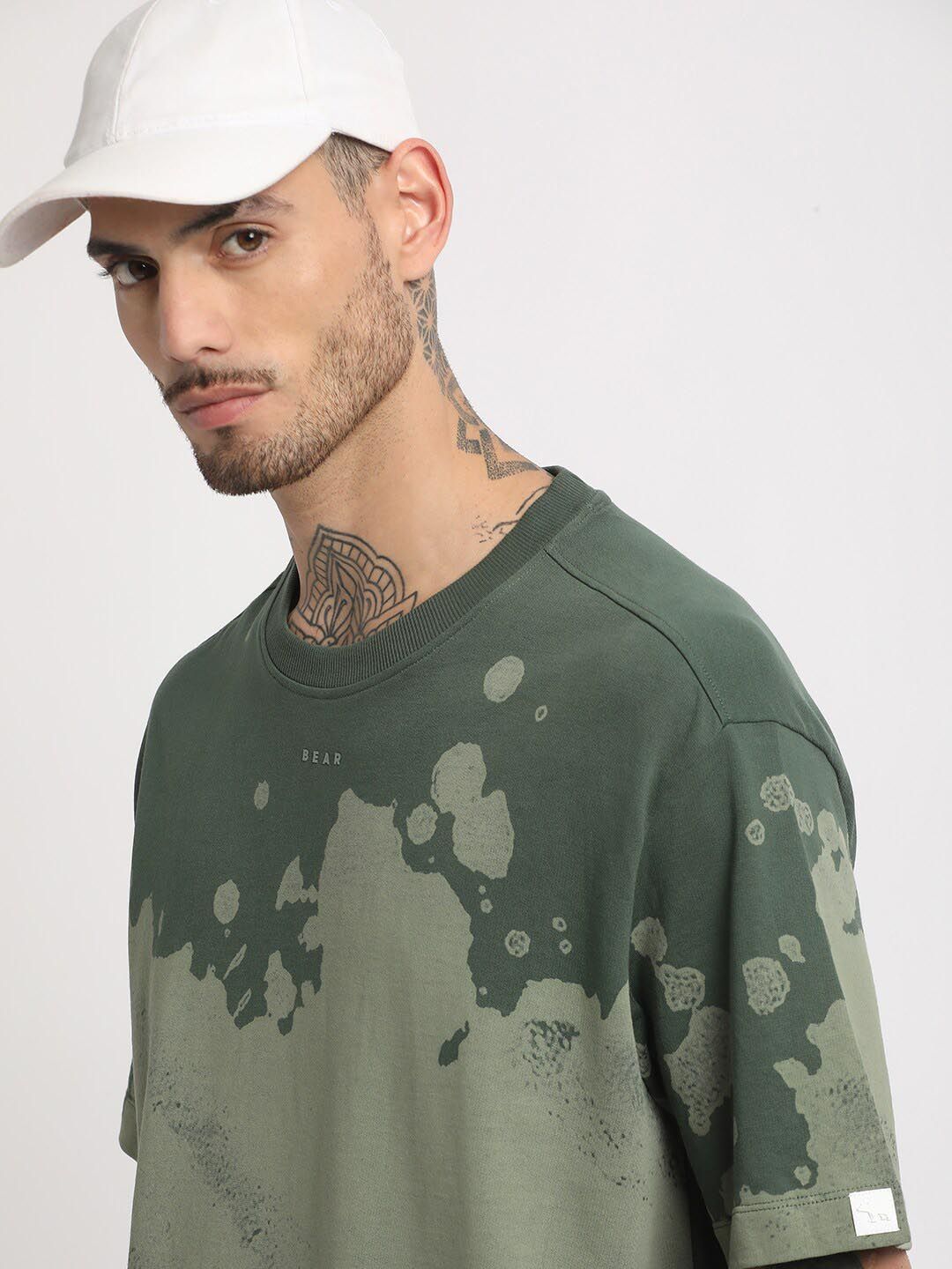 THE BEAR HOUSE Abstract Printed Regular Fit Cotton T-shirt