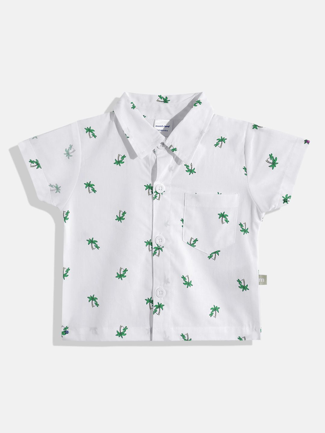 Moms Love Infant Boys Tropical Print Pure Cotton Shirt