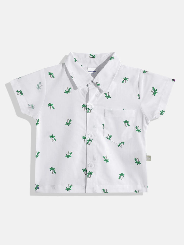 Moms Love Infant Boys Tropical Print Pure Cotton Shirt