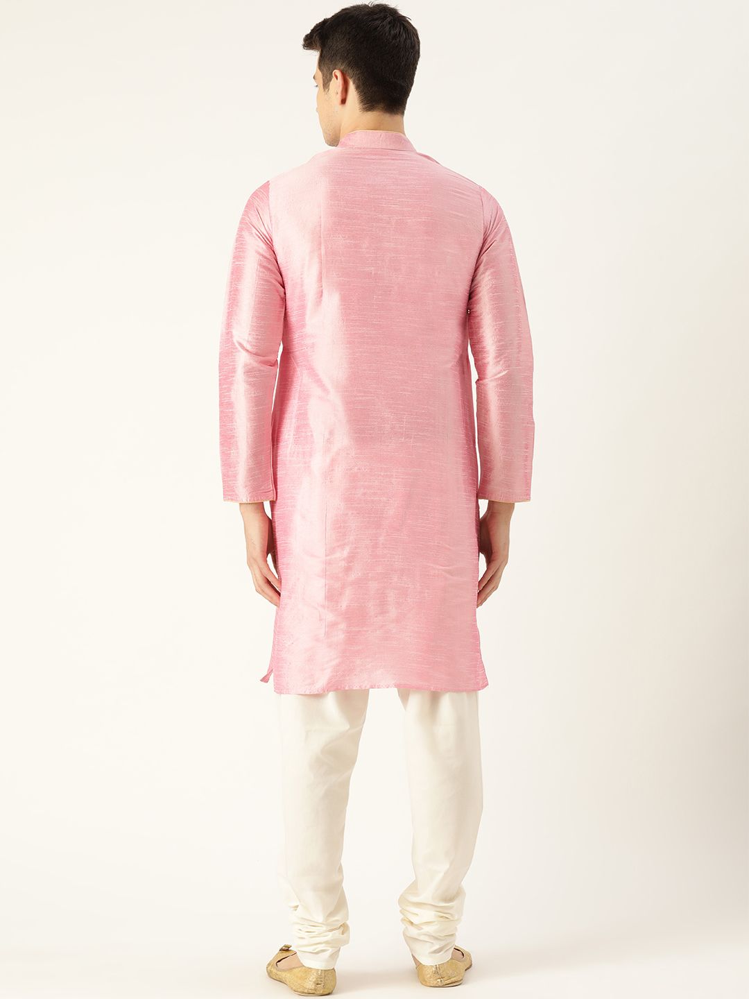 SOJANYA Men Pink Solid Kurta Lurus