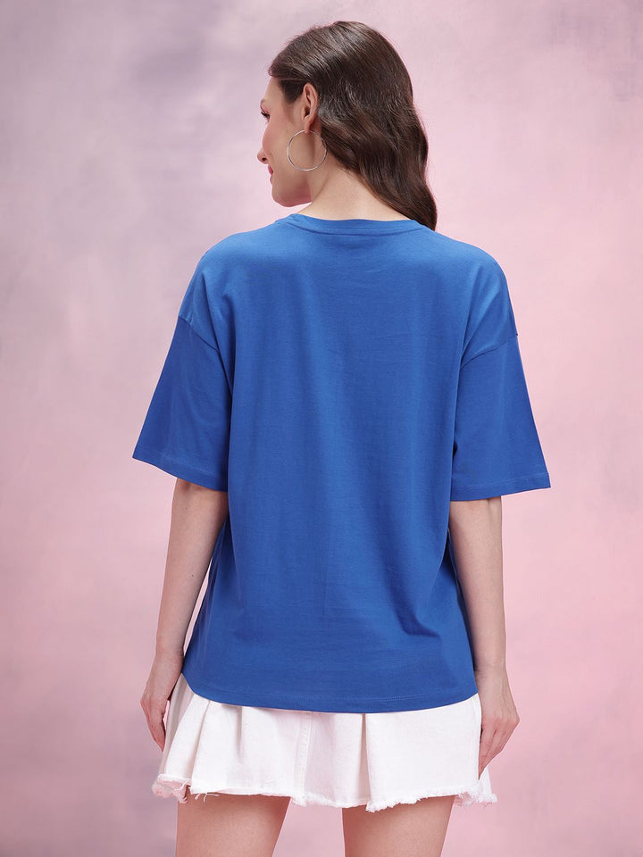 DressBerry The Mandalorian Print Drop-Shoulder Sleeves Pure Cotton Oversized T-shirt