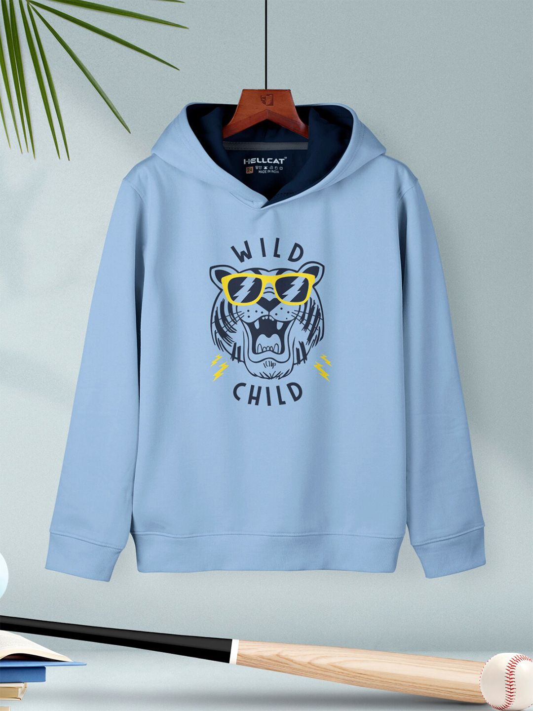 HELLCAT Boys Pack Of 2 Typography Printed Hooded Cotton T-shirt