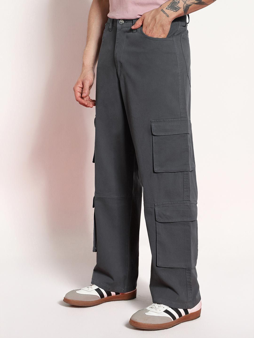 Urbano Fashion Men Loose Fit Cargos Trousers