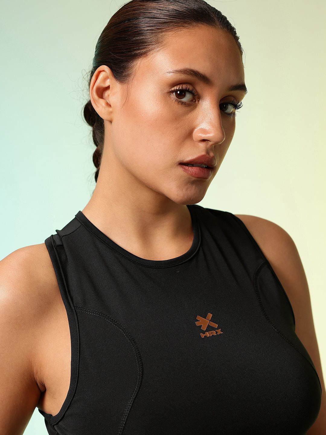 HRX by Hrithik Roshan ACTIVE-GODDESS Racer back Rapid Dry Training Tank Crop Top
