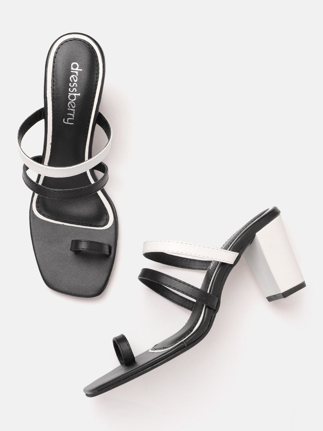DressBerry Women Colourblocked Block Heel Sandals