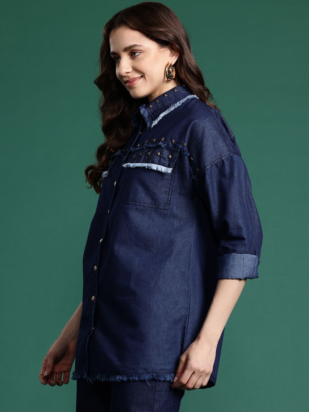 DressBerry Embellished Chambray Shirt