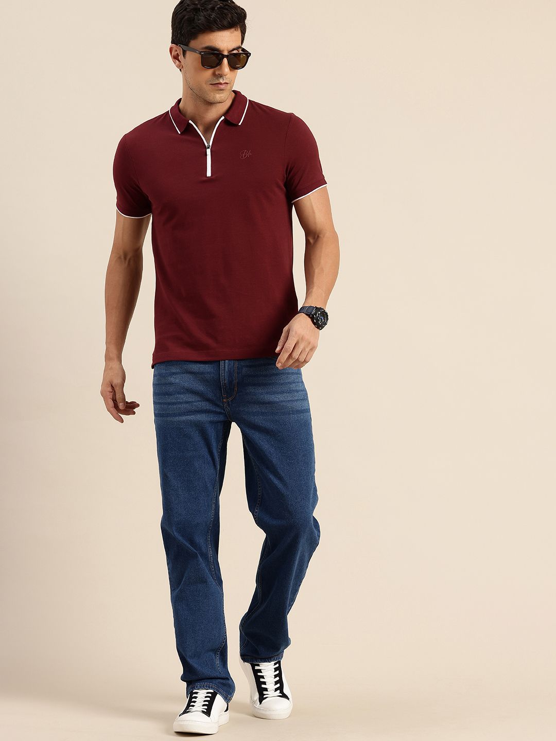 Being Human Pure Cotton Polo Collar Casual T-shirt