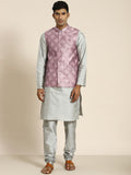 SOJANYA Men Grey Kurta with Churidar