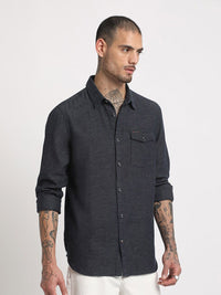 THE BEAR HOUSE Slim Fit Casual Pure Cotton Shirt