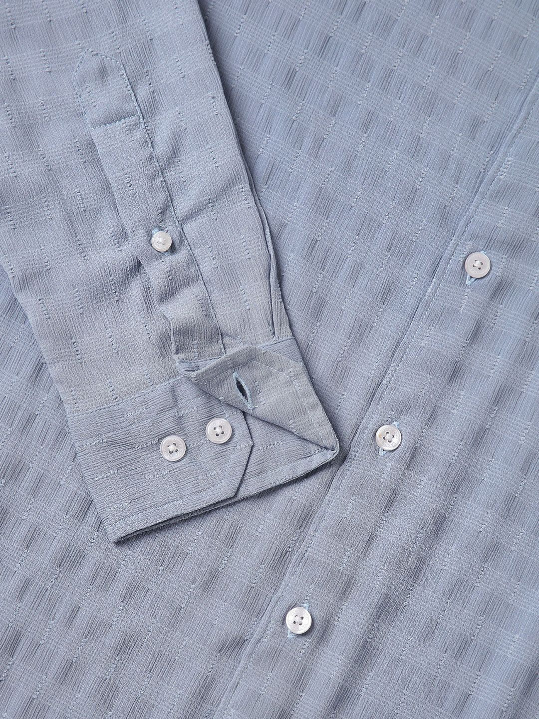 VASTRADO Men Classic Slim Fit Opaque Striped Casual Shirt