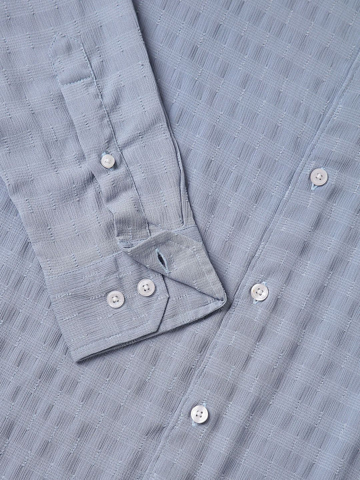VASTRADO Men Classic Slim Fit Opaque Striped Casual Shirt