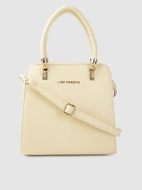 Lino Perros Off-White Solid Handheld Bag