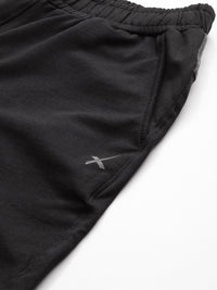 HRX By Hrithik Roshan Women Jet Black Colourblock Regular Fit Lycra Rapid-Dry Antimicrobial Training Joggers