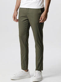 THE BEAR HOUSE Men Tapered Fit Mid-Rise Pure Cotton Chinos