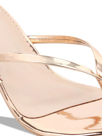 Mochi Gold toned Kitten Heels