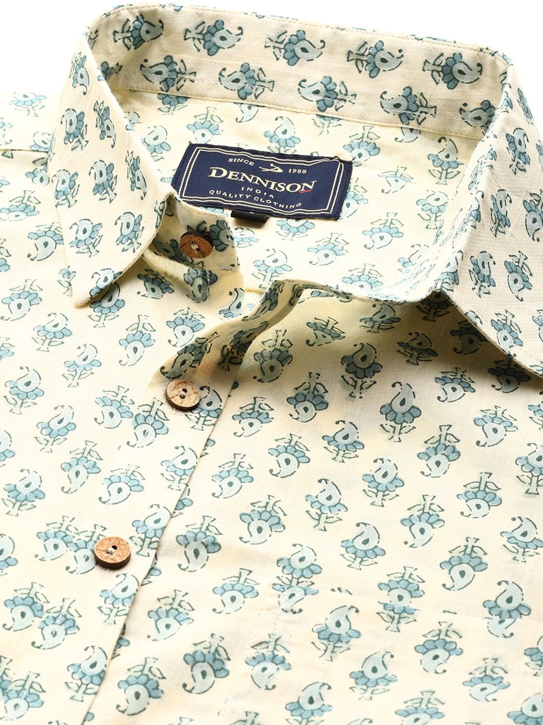 DENNISON  Smart Block Printed Casual Shirt