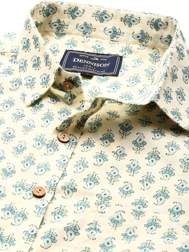 DENNISON  Smart Block Printed Casual Shirt
