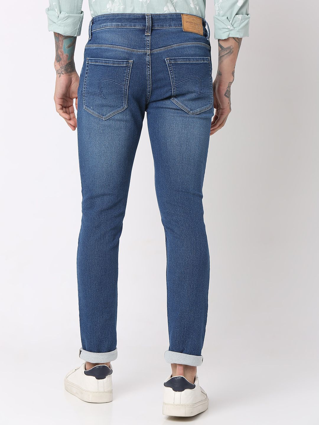 SPYKAR Men Super Skinny Fit Low-Rise Light Fade Stretchable Jeans