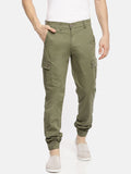 The Indian Garage Co Men Slim Fit Solid Cargos Joggers