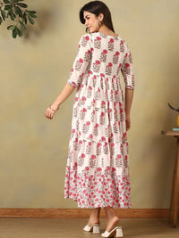 Mamicha Floral Print A-Line Maxi Dress