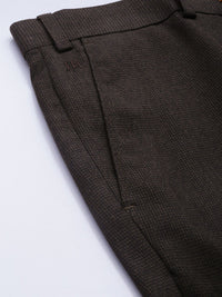 Raymond Men Checked Slim Fit Formal Trousers
