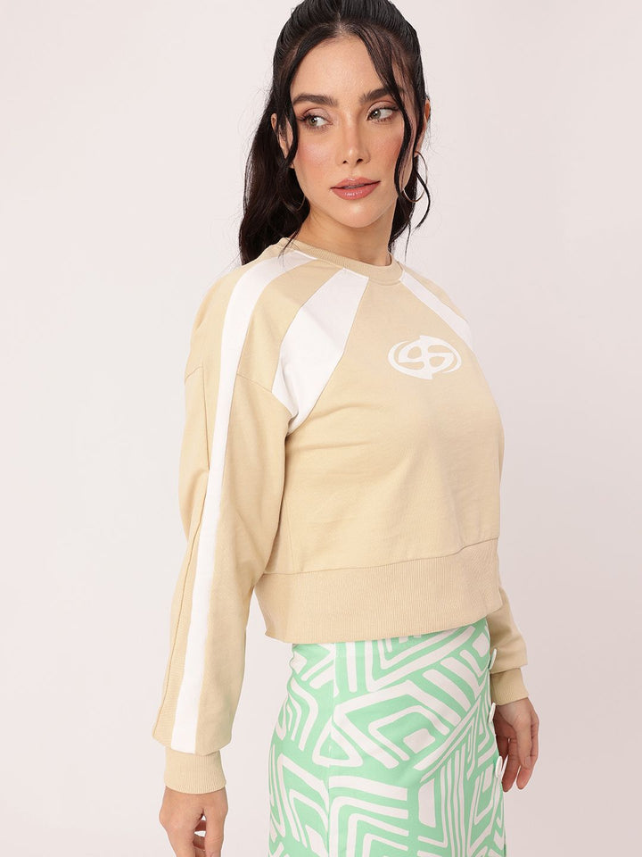 DressBerry Printed Cotton Terry Relaxed Fit Sweatshirts
