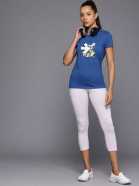 HRX by Hrithik Roshan Women Brand Logo Printed Slim Fit T-shirt