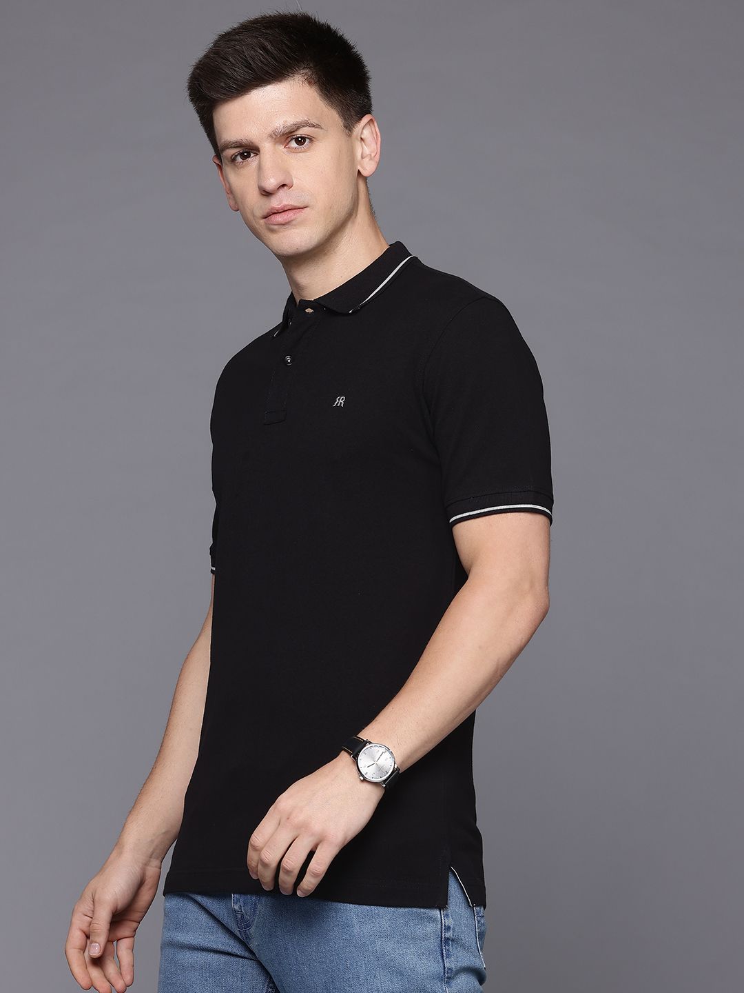 Raymond Men Polo Collar Pure Cotton T-shirt