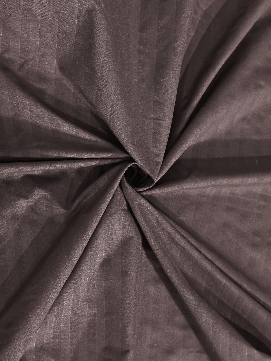 Myntra Elegant Homes Brown Striped Cotton 300 TC Fitted Super King Fine Bedsheet with 2 Pillow Covers-106 x 106 inches