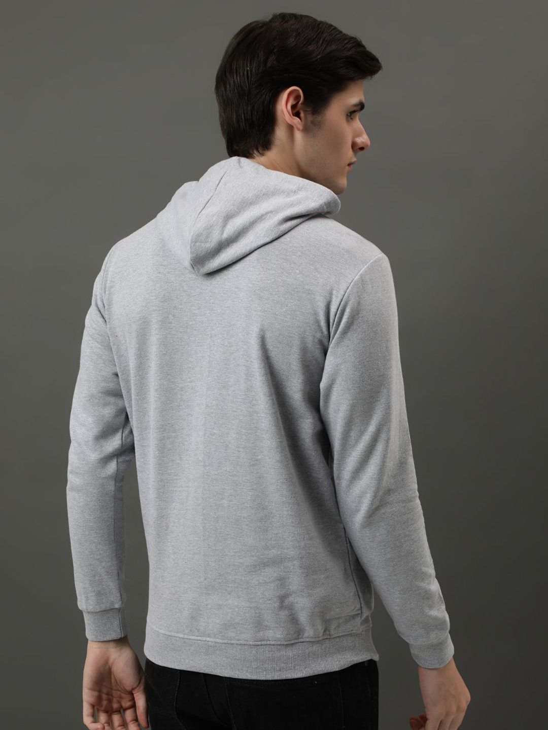 ADRO Men Printed Hooded Sweatshirt