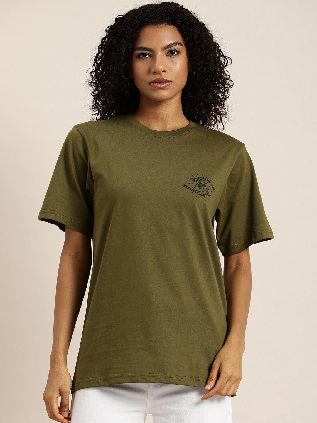 DILLINGER Embroidered Oversize Pure Cotton Longline T-shirt
