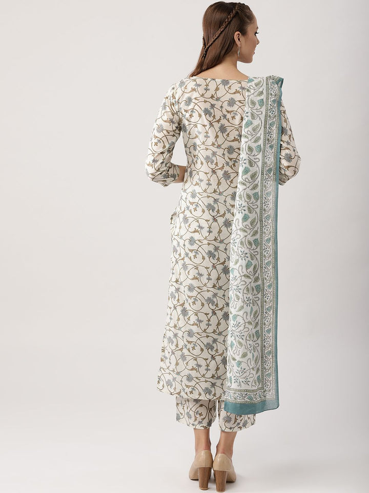 Libas Floral Vine Pure Cotton Kurta Set