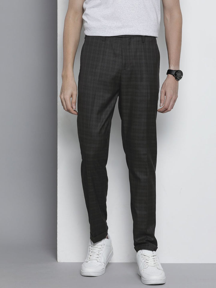 The Indian Garage Co Self Design Regular Fit Chinos Trousers