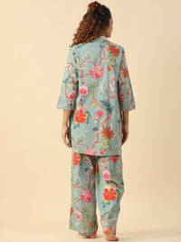 SANSKRUTIHOMES Floral Printed Pure Cotton Night Suit