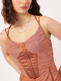 DressBerry Sophisticated & Stylish Halter Shoulder-Straps Open Back Bodycon Mini Dress