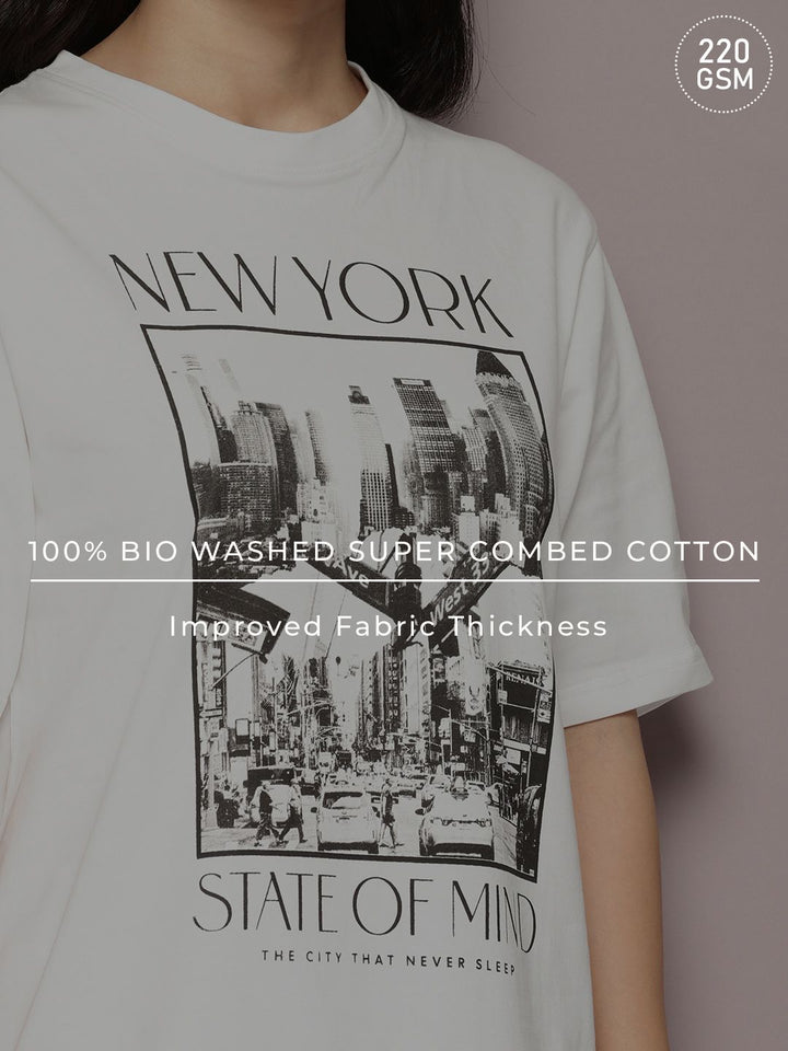 DILLINGER Printed Oversized Pure Cotton T-shirt