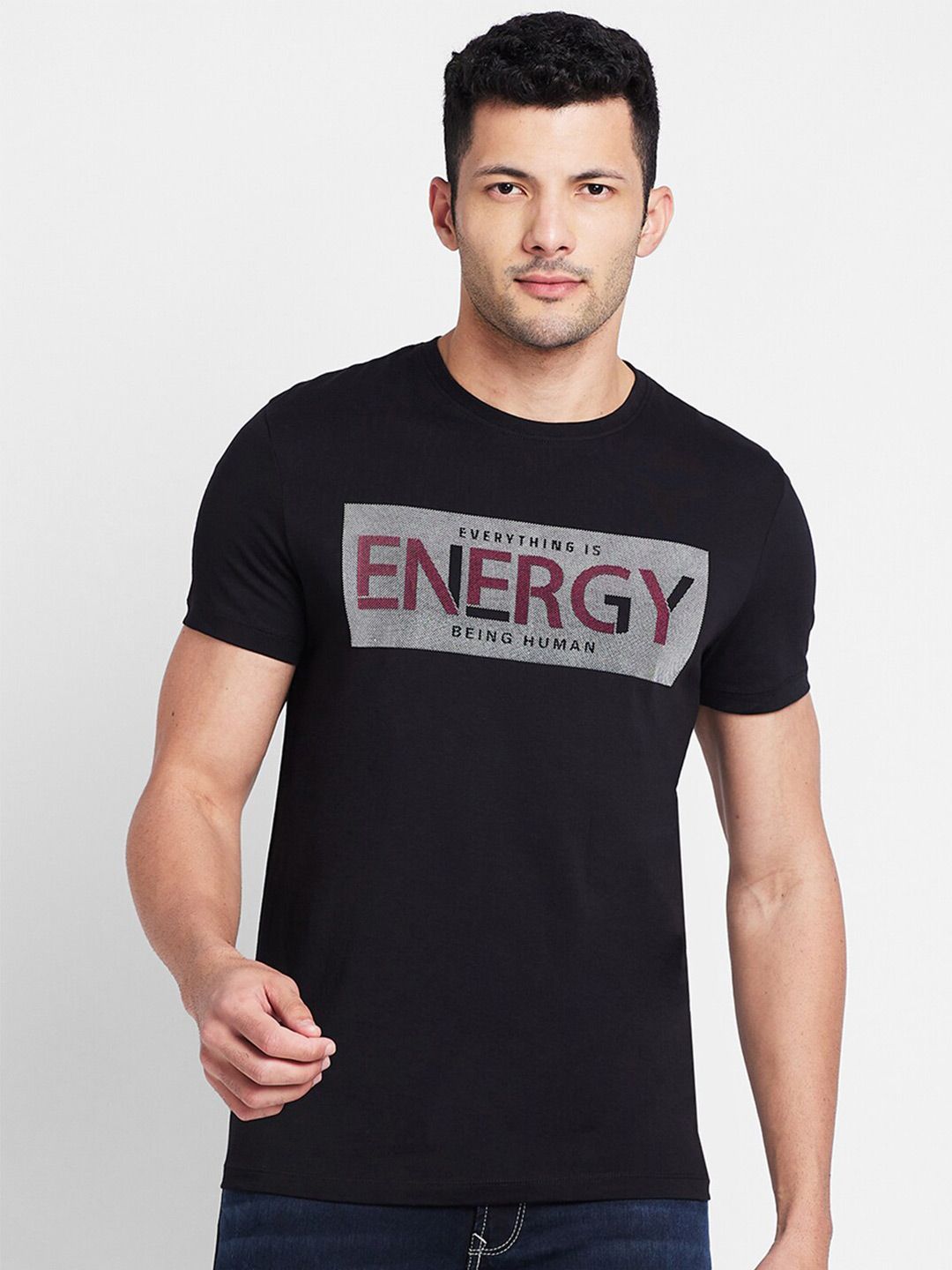 Being Human Typography Printed Round Neck T-shirt