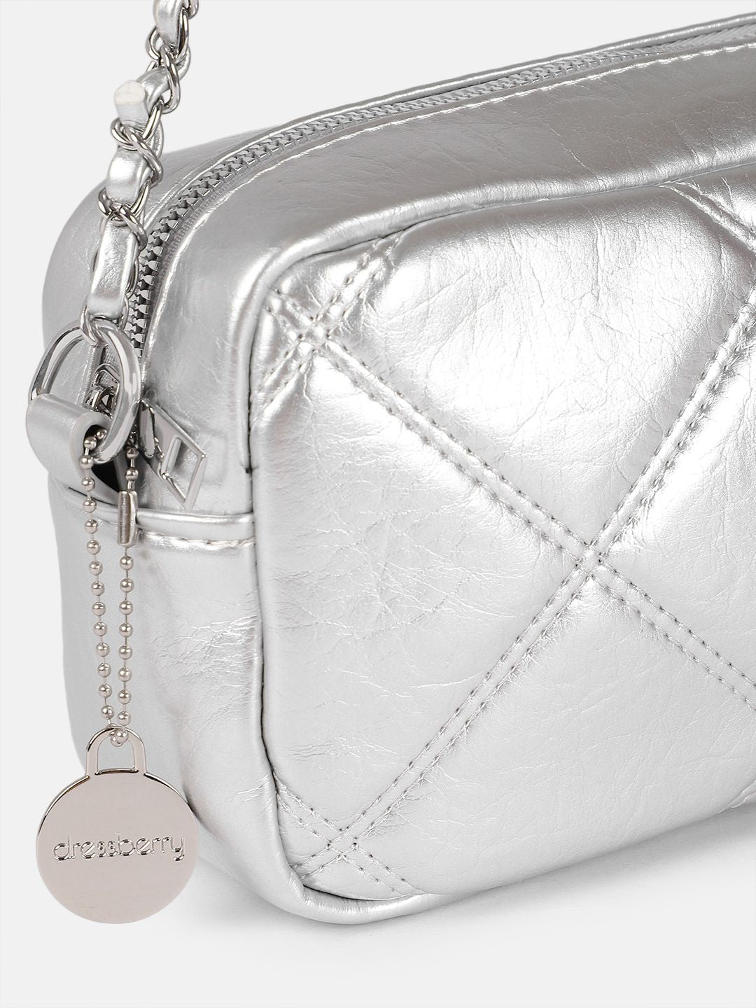 DressBerry Quilted Shoulder Bag with Adjustable Strap
