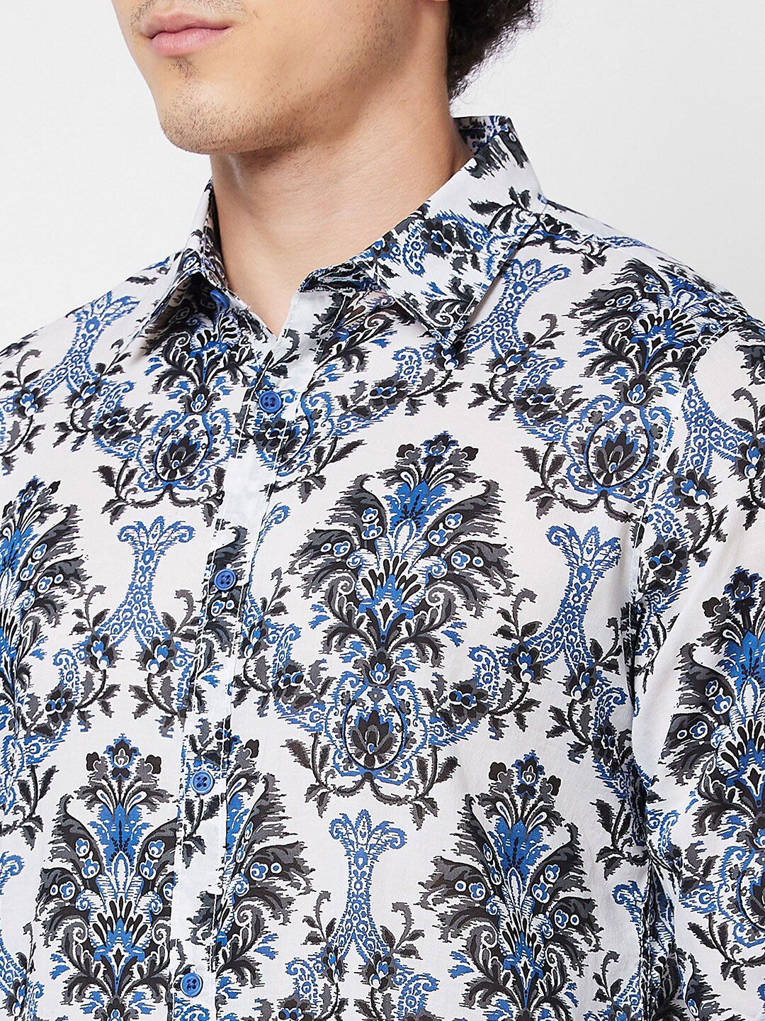 SPYKAR Floral Printed Pure Cotton Casual Shirt