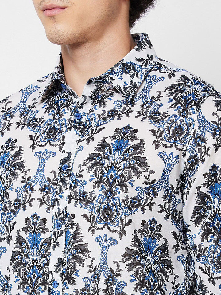 SPYKAR Floral Printed Pure Cotton Casual Shirt