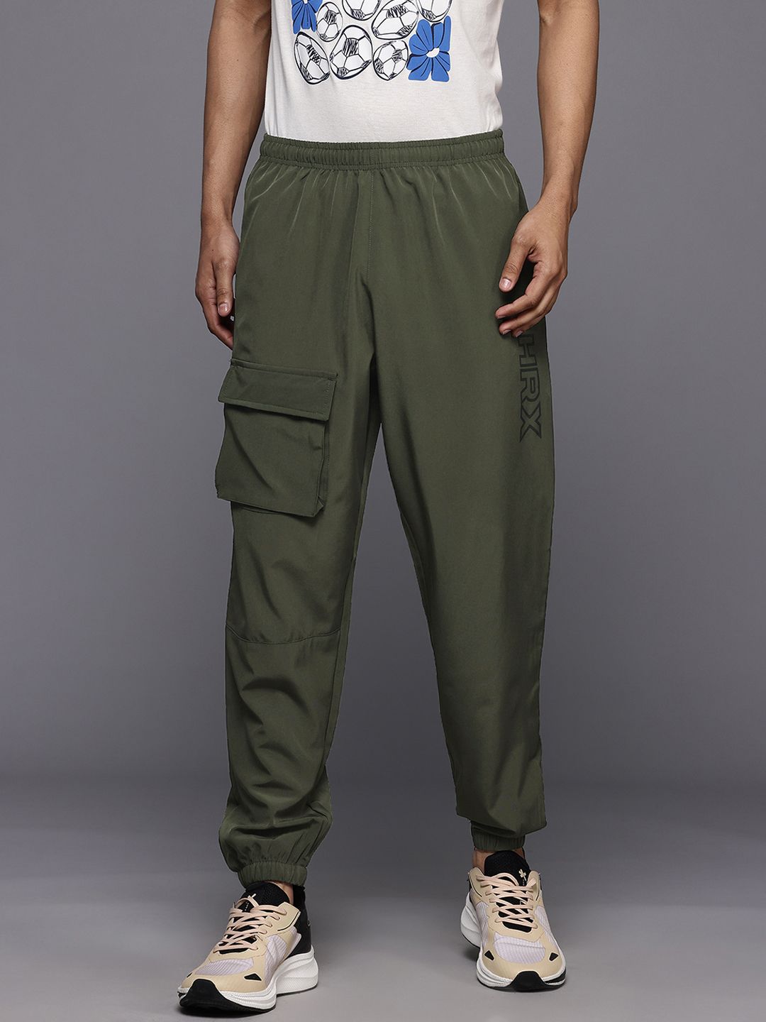 HRX by Hrithik Roshan Men Lifestyle Brand Logo Print Joggers