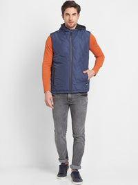 Being Human Hooded Sleeveless Quilted Jacket
