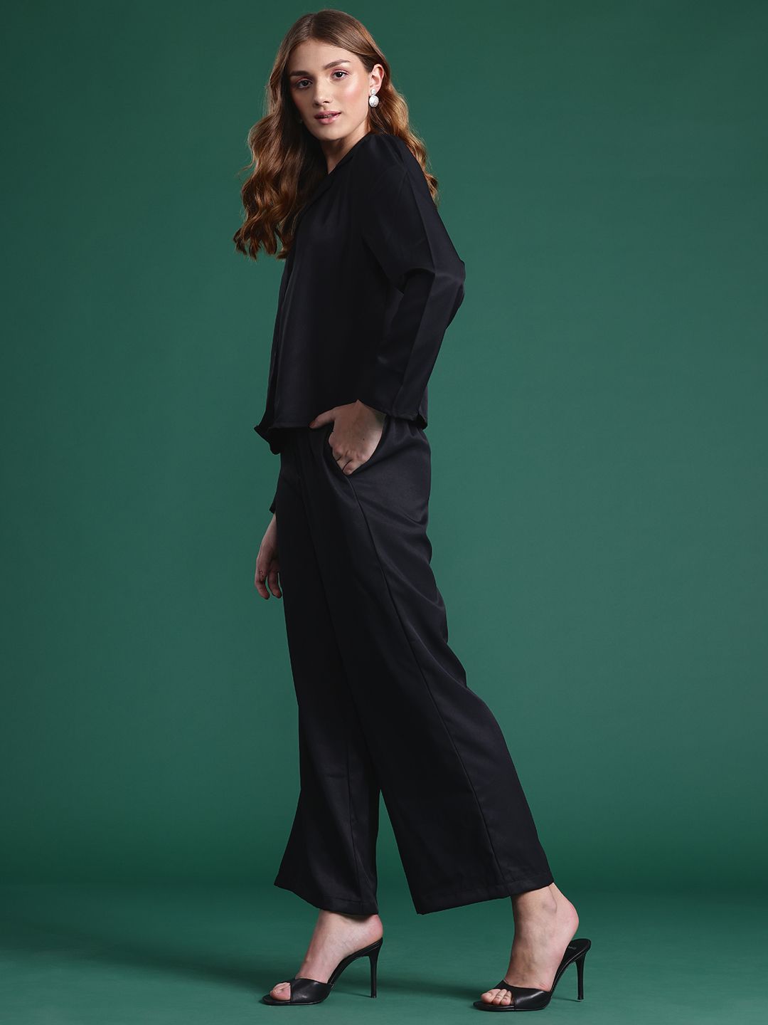 DressBerry Lapel Collar Blazer-Style Co-ords