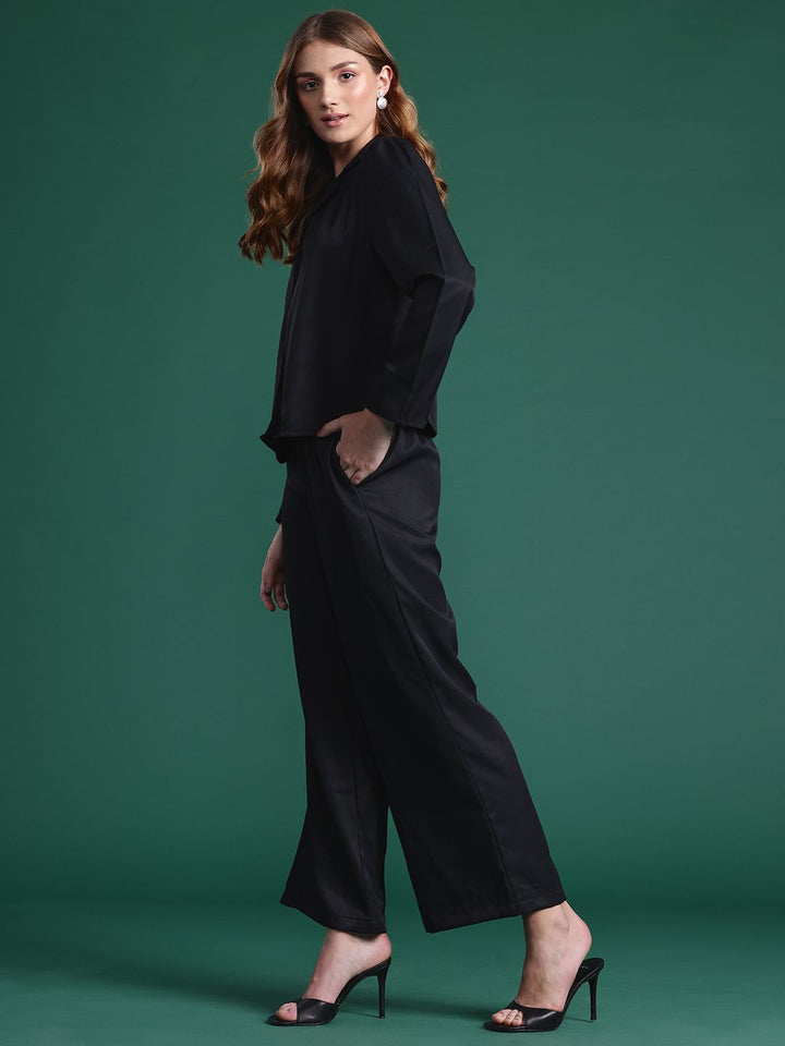 DressBerry Lapel Collar Blazer-Style Co-ords