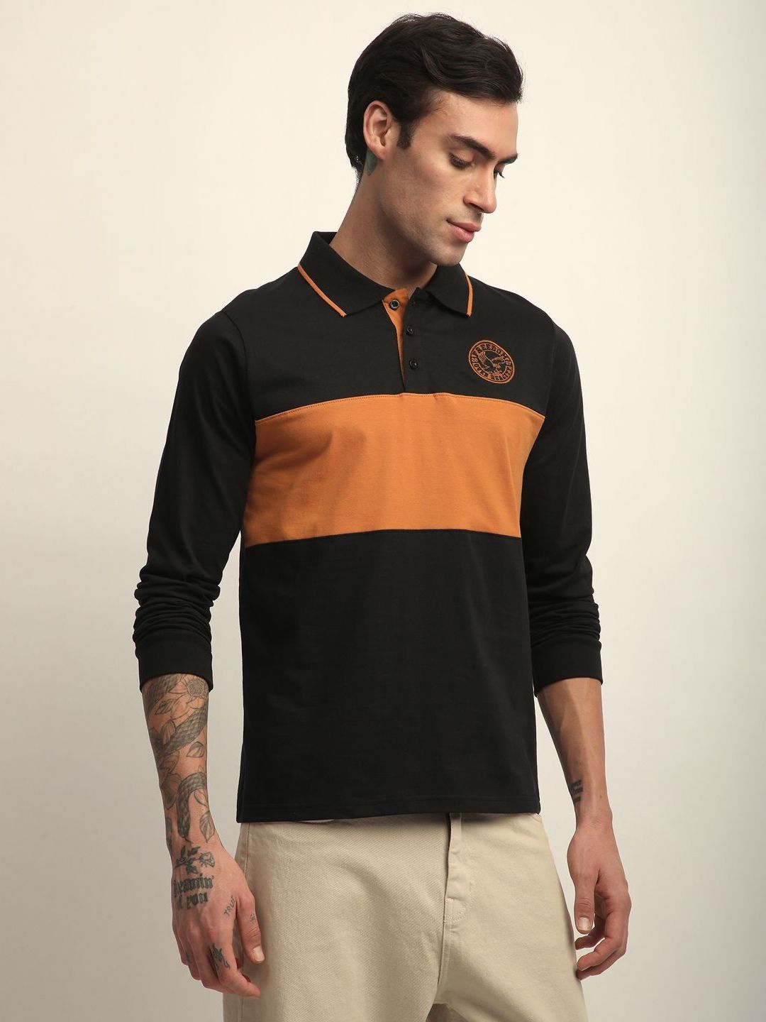 DILLINGER Men Long Sleeve Regular Fit Polo Tshirt
