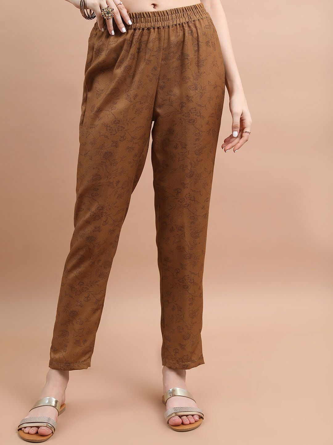 Vishudh Floral Printed Regular Kurta with Trousers & With Dupatta