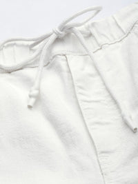 The Indian Garage Co Men White Slash Knee Printed Stretchable Jeans