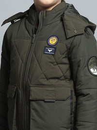 Monte Carlo Boys Hooded Solid Casual Lightweight Padded Jacket