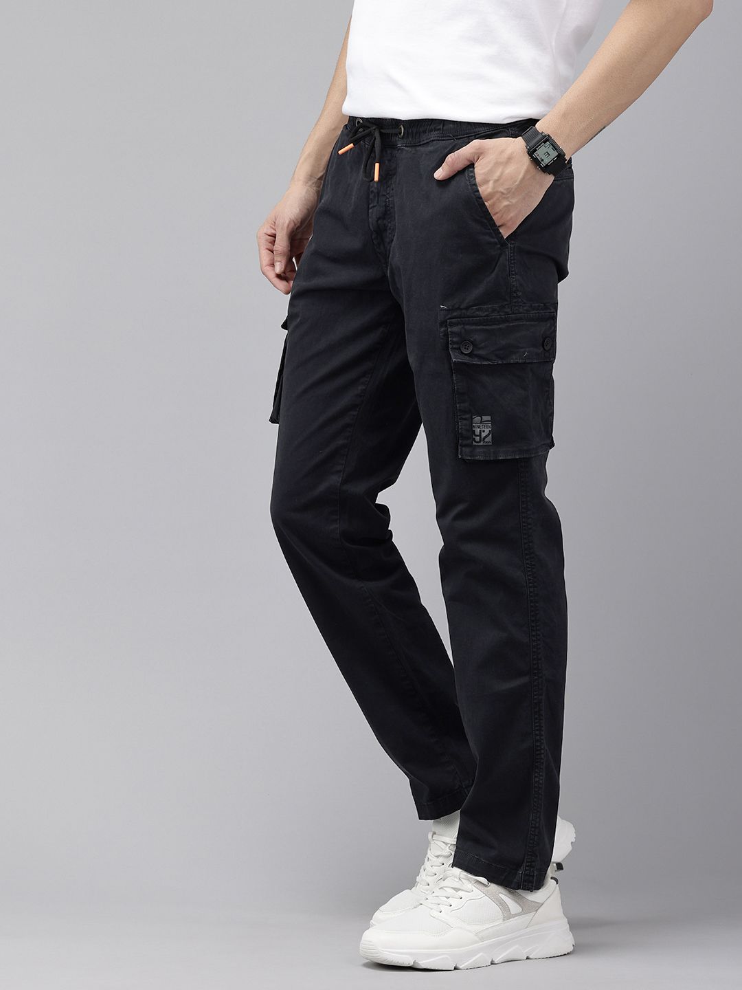 SPYKAR Men Loose Fit Cargos Trousers